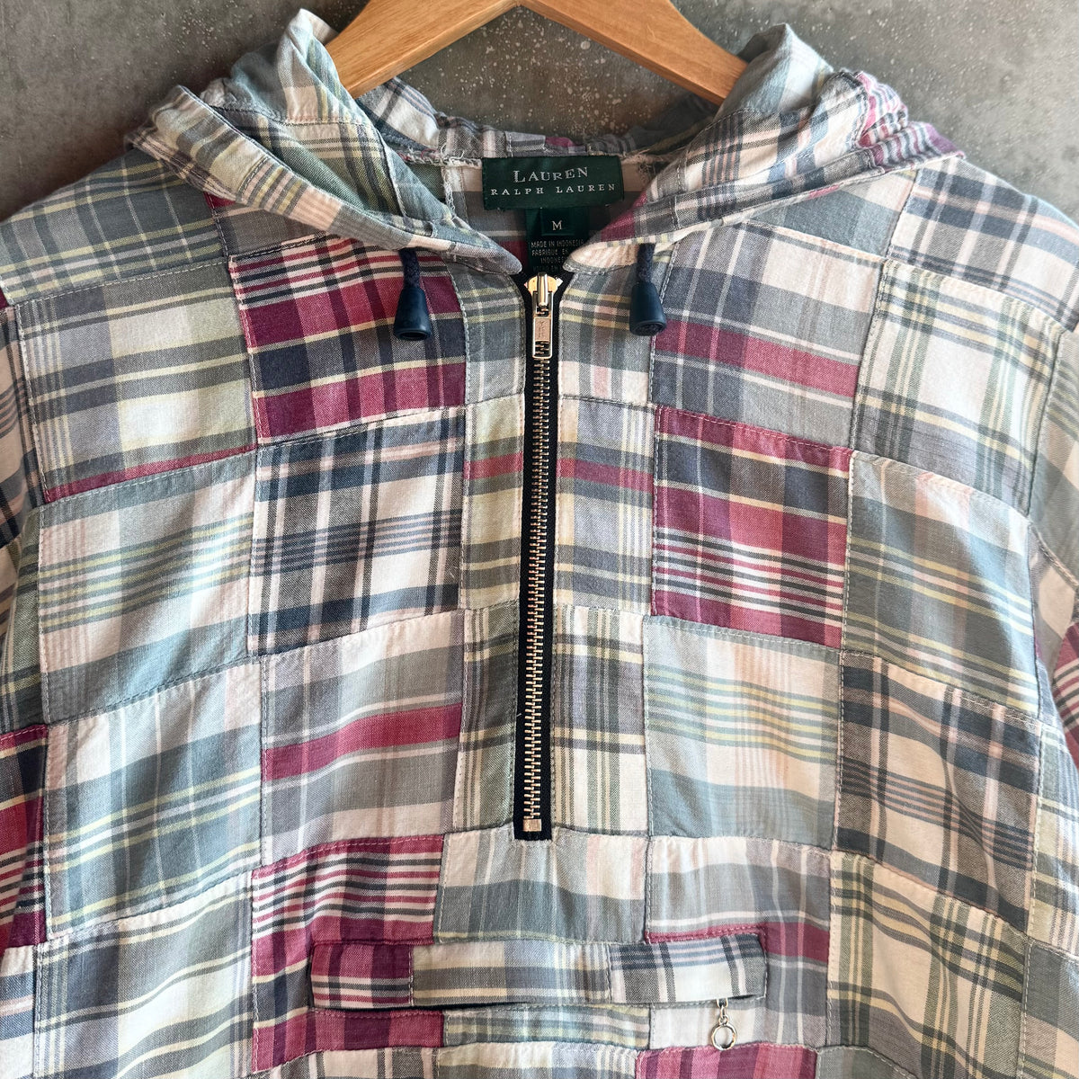 Polo Madras Anorak Pullover
